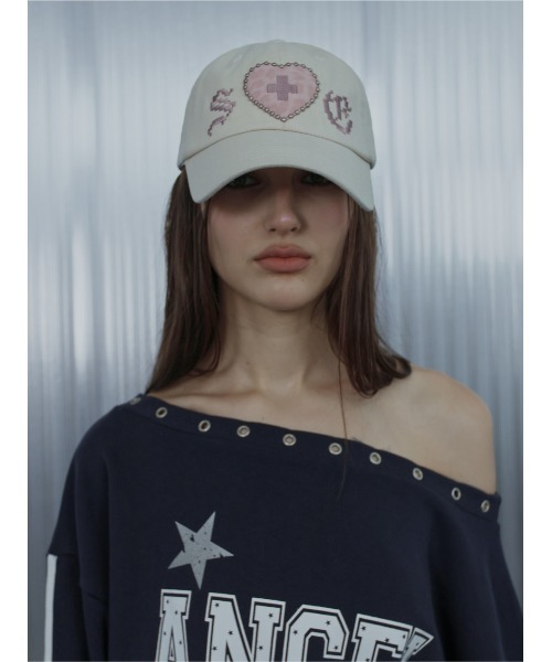 SETUPEXE（セットアップイーエックスイー）の「A'GEM/9 × .kom 『SETUPEXE/セットアップイーエックスイー』 LEO APPLIQUE BALL CAP/レオパードアップリケ刺繍キャップ（キャップ・レディース・ベージュ/ブラック・FREE）」の15枚目の写真