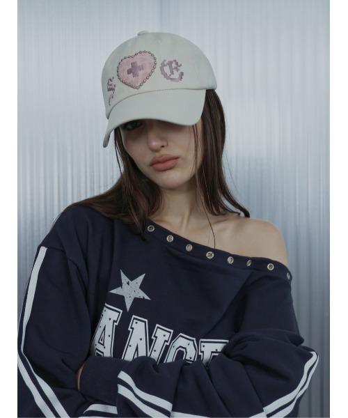 SETUPEXE（セットアップイーエックスイー）の「A'GEM/9 × .kom 『SETUPEXE/セットアップイーエックスイー』 LEO APPLIQUE BALL CAP/レオパードアップリケ刺繍キャップ（キャップ・レディース・ベージュ/ブラック・FREE）」の11枚目の写真