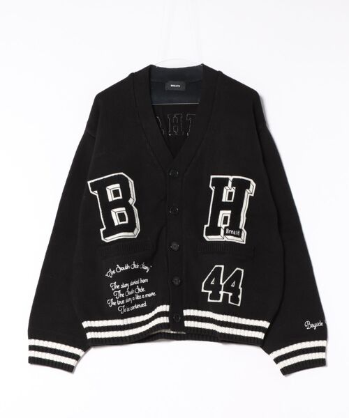 BREATH】BH PATCH KNIT CARDIGAN / ブラック [BR25AW-N3002