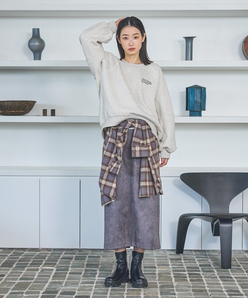 LAKOLE（ラコレ）の「ネルチェックオーバーシャツ / 591248（シャツ/ブラウス・レディース・グリーン/グレー/ブラック/アイボリー・FREE）」の5枚目の写真