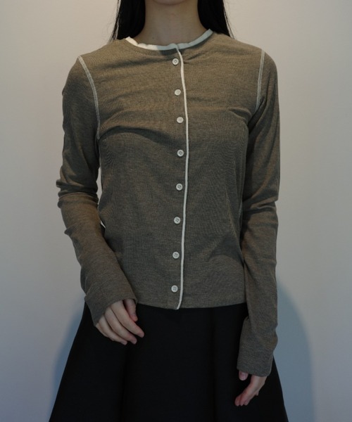CLANE W FACE BICOLOR CARDIGAN 【公式通販】