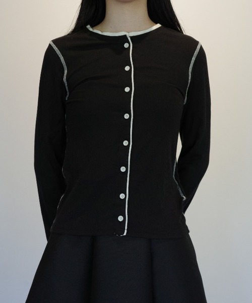 【CLANE】W FACE BICOLOR CARDIGAN CLANE W FACE BICOLOR CARDIGAN 【公式通販】