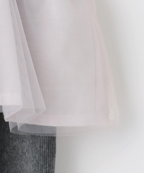 petit main（プティマイン）の「チュールフリルカバーオール（ロンパース・キッズ・ライトピンク/ライトグレー・80ｃｍ/70cm）」の9枚目の写真