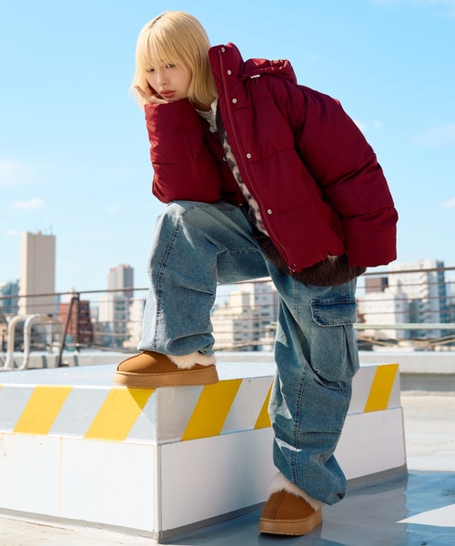 LOVETOXIC（ラブトキシック）の「パフィブルゾン（ブルゾン・キッズ・ブラック/オフホワイト/ライトグレー/エンジ・L:160cm/M:150cm/S:140cm）」の8枚目の写真