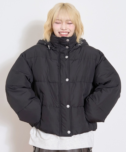 LOVETOXIC（ラブトキシック）の「パフィブルゾン（ブルゾン・キッズ・ブラック/オフホワイト/ライトグレー/エンジ・L:160cm/M:150cm/S:140cm）」の6枚目の写真