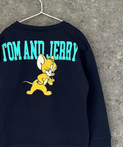 Tom＆Jerry（トムアンドジェリー）の「【TOM&JERRY/トム＆ジェリー】　綿タッチ裏起毛　ピリング防止加工　バックプリント　BIG　トレーナー（スウェット・キッズ・ブラック/グレー系その他/グレイッシュベージュ/ブラック系その他/杢グレー/ホワイト系その他2/ネイビー/グリーン系その他/チャコール/グレー系その他2/グレー系その他3/ホワイト系その他・130/140/150/160/110/120）」の12枚目の写真