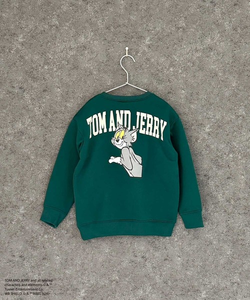 Tom＆Jerry（トムアンドジェリー）の「【TOM&JERRY/トム＆ジェリー】　綿タッチ裏起毛　ピリング防止加工　バックプリント　BIG　トレーナー（スウェット・キッズ・ブラック/グレー系その他/グレイッシュベージュ/ブラック系その他/杢グレー/ホワイト系その他2/ネイビー/グリーン系その他/チャコール/グレー系その他2/グレー系その他3/ホワイト系その他・130/140/150/160/110/120）」の13枚目の写真