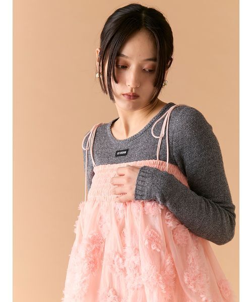 LILY BROWN（リリーブラウン）の「フリンジフラワーマルチウェイチュニック（その他トップス・レディース・ホワイト・F）」の5枚目の写真