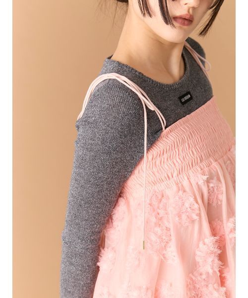 LILY BROWN（リリーブラウン）の「フリンジフラワーマルチウェイチュニック（その他トップス・レディース・ホワイト・F）」の6枚目の写真