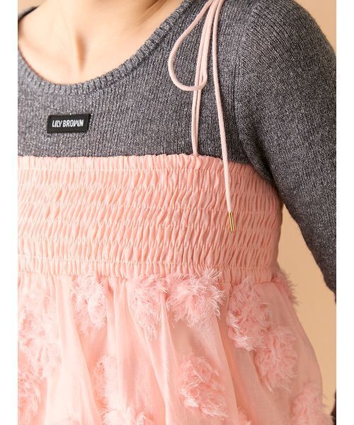 LILY BROWN（リリーブラウン）の「フリンジフラワーマルチウェイチュニック（その他トップス・レディース・ホワイト・F）」の7枚目の写真