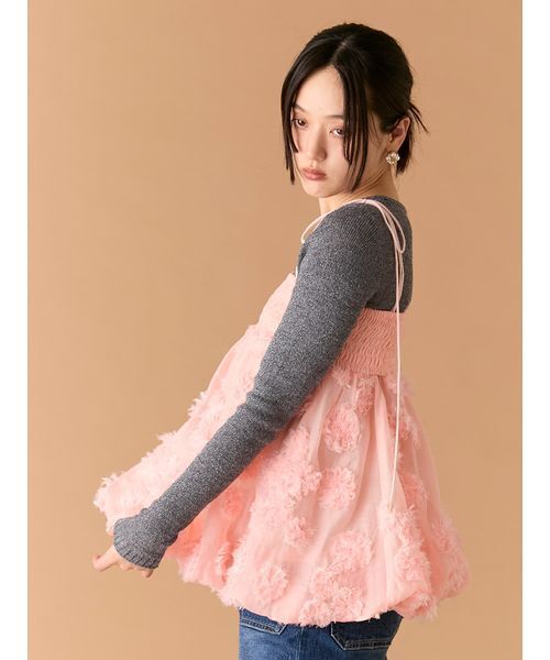 LILY BROWN（リリーブラウン）の「フリンジフラワーマルチウェイチュニック（その他トップス・レディース・ホワイト・F）」の9枚目の写真