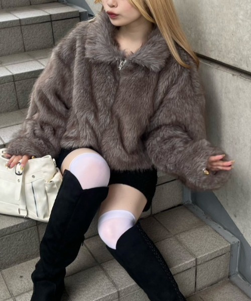 セール】ミックスファー2WAYブルゾン（ブルゾン）｜Remind me and