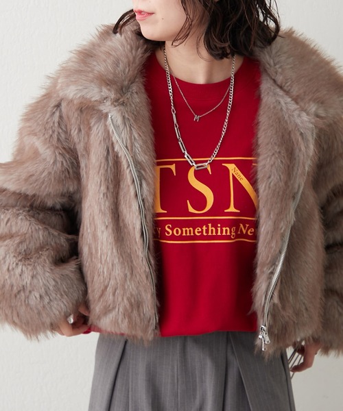 りりり　2WAY ファーブルゾン ダブルジップ2WAYミックスファーブルゾン[品番：RBRW0000071]｜Riberry