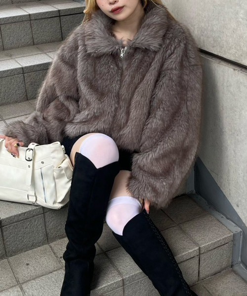 ミックスファー2WAYブルゾン（ブルゾン）｜Remind me and forever