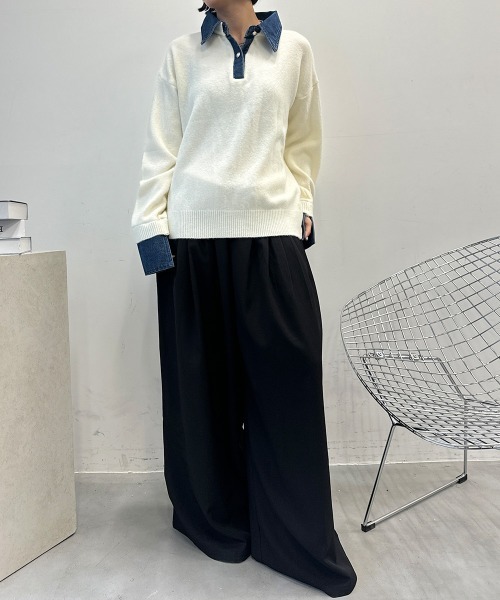 デニムドッキングニット（ニット/セーター）｜SEN TOKYO（セン