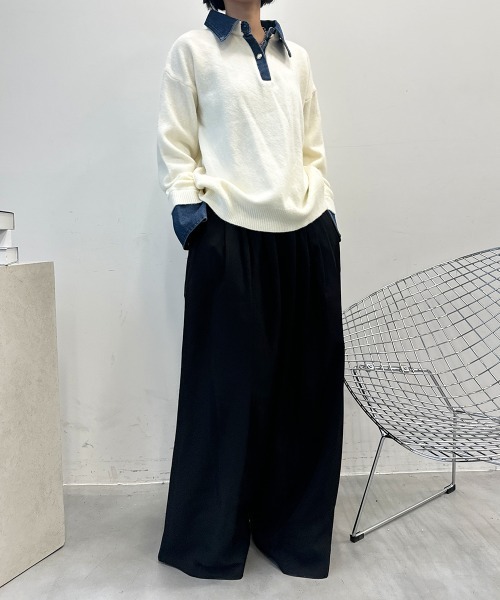 セール】デニムドッキングニット（ニット/セーター）｜SEN TOKYO（セン