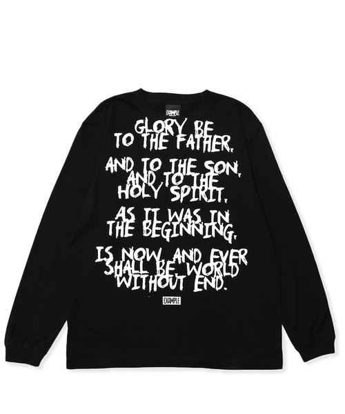 EXAMPLE（エグザンプル）の「EXAMPLE GLORY L/S TEE（Tシャツ/カットソー・メンズ・ブラック/グレー系/ホワイト/バーガンディー・M/L/XL/XXL）」の2枚目の写真