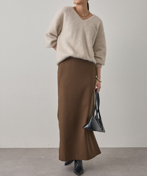 LOUNGEDRESS（ラウンジドレス）の「ペンシルマキシスカート（スカート・レディース・ブラック/アイボリー/ブラウン・MEDIUM/SMALL）」の11枚目の写真