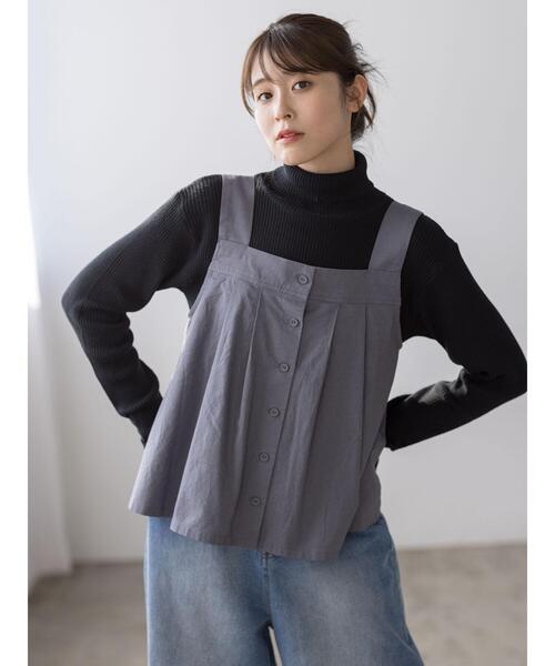 Samansa Mos2（サマンサ モスモス）の「【ゆべし×Samansa Mos2】前後2WAYビスチェ（ベスト・レディース・ベージュ/キャメル/ブラック/グレー・F）」の3枚目の写真