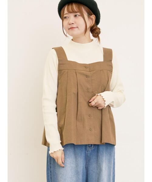 Samansa Mos2（サマンサ モスモス）の「【ゆべし×Samansa Mos2】前後2WAYビスチェ（ベスト・レディース・ベージュ/キャメル/ブラック/グレー・F）」の12枚目の写真