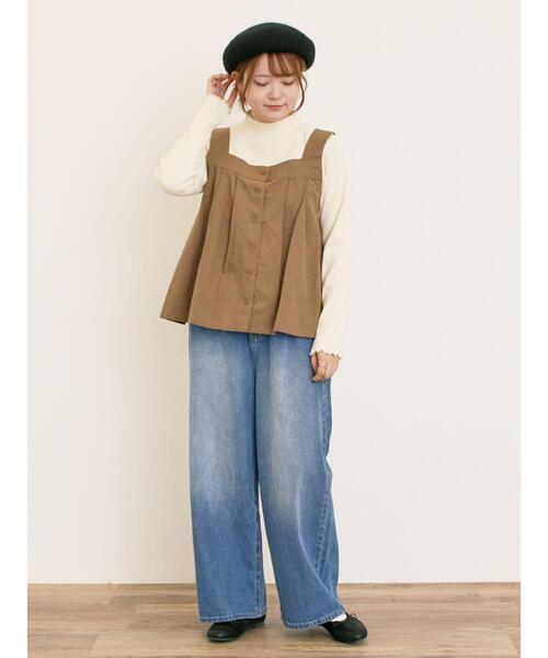 Samansa Mos2（サマンサ モスモス）の「【ゆべし×Samansa Mos2】前後2WAYビスチェ（ベスト・レディース・ベージュ/キャメル/ブラック/グレー・F）」の13枚目の写真