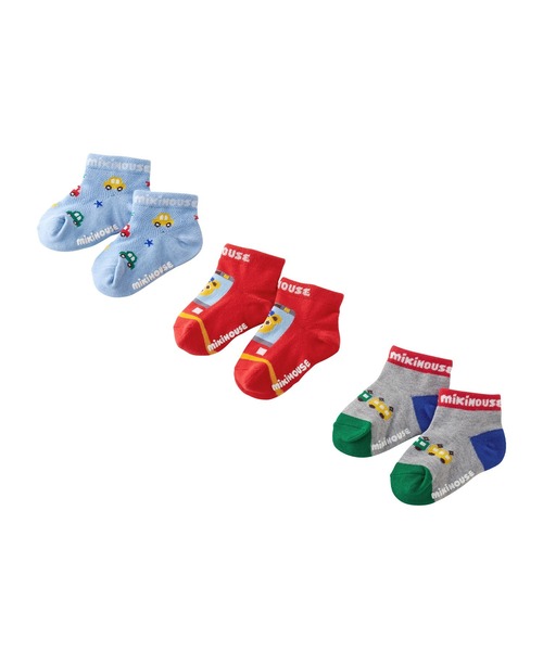 MIKI HOUSE（ミキハウス）の「ローカットソックスパック　ソックス３足セット(11-17cm)（ソックス/靴下・キッズ・ホワイト/ピンク/マルチ/ブルー・11-13cm/13-15cm/15-17cm）」の4枚目の写真
