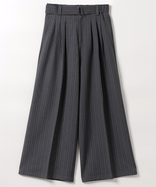 FREAK'S STORE(フリークスストア)の「ベルト付き タックワイドパンツ(スラックス・レディース・ブラック/オリーブ/チャコールグレー・フリ-)」の4枚目の写真