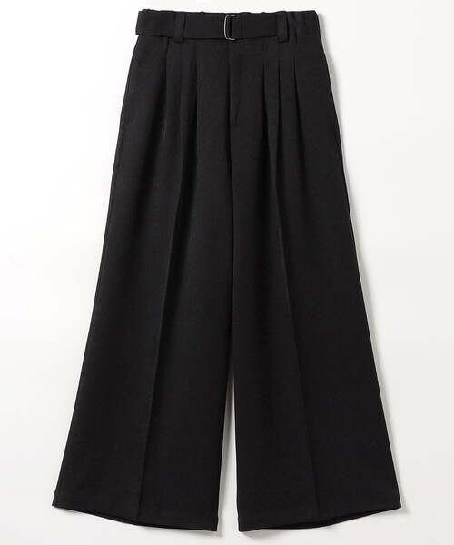 FREAK'S STORE(フリークスストア)の「ベルト付き タックワイドパンツ(スラックス・レディース・ブラック/オリーブ/チャコールグレー・フリ-)」の6枚目の写真