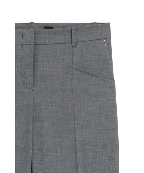 BOSS(ボス)の「リラックスフィットパンツ メランジ バージンウール(スラックス・レディース・ダークグレー・34/36/32)」の5枚目の写真