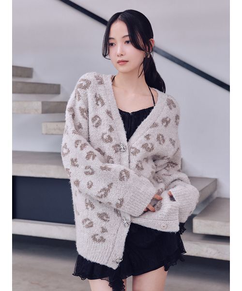 ビジューリボンミドルカーディガン（カーディガン/ボレロ）｜SNIDEL