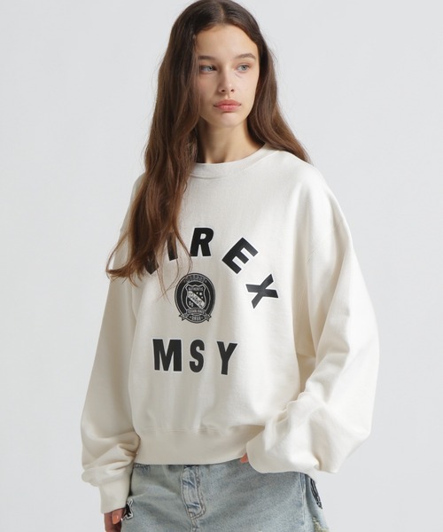 MOUSSY(マウジー)の「《AVIREX×MOUSSY》SWEAT(スウェット・レディース・レッド/グレー/オフホワイト・F)」の2枚目の写真
