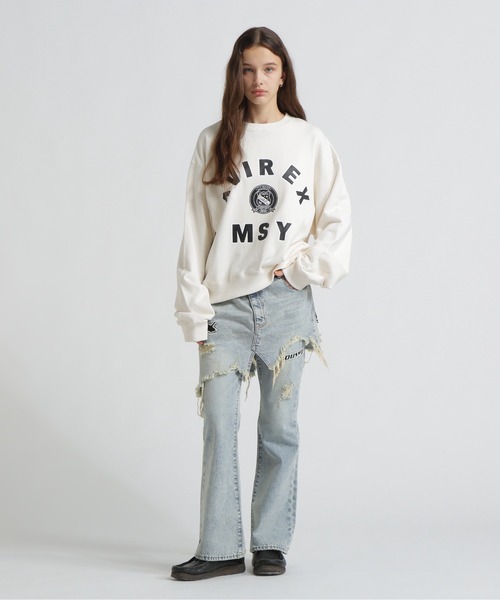 MOUSSY(マウジー)の「《AVIREX×MOUSSY》SWEAT(スウェット・レディース・レッド/グレー/オフホワイト・F)」の11枚目の写真