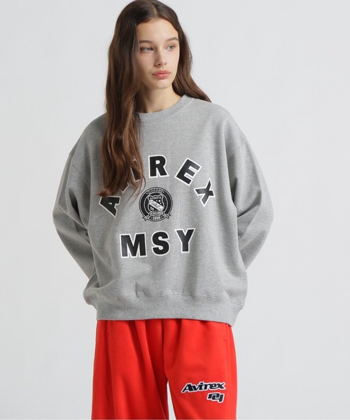 MOUSSY(マウジー)の「《AVIREX×MOUSSY》SWEAT(スウェット・レディース・レッド/グレー/オフホワイト・F)」の6枚目の写真
