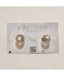 【papillon】お花柄クリアイヤリング(MA)