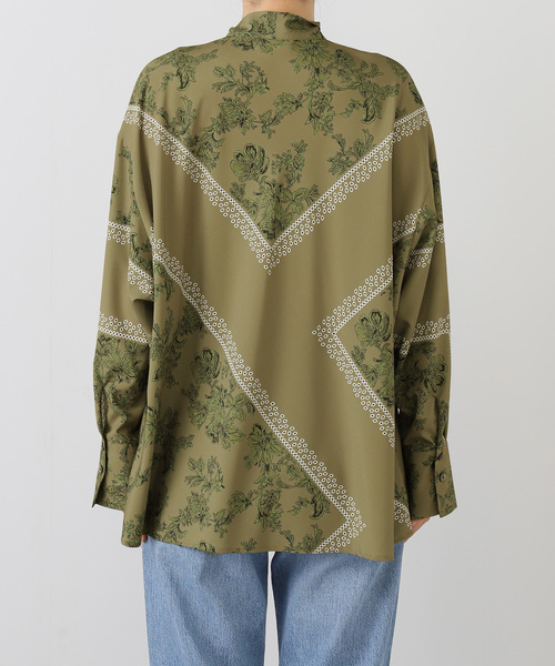 journal standard L'essage（ジャーナルスタンダードレサージュ）の「スカーフプリントボウタイブラウス（シャツ/ブラウス・レディース・カーキ・FREE）」の11枚目の写真