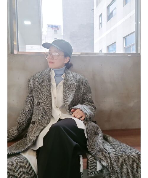 MUSINSA STANDARD WOMAN（ムシンサスタンダードウーマン）の「ウィメンズリブスリムタートルネックニット[スカイブルー]（ニット/セーター・レディース・その他・SMALL/MEDIUM/LARGE/X-SMALL）」の7枚目の写真