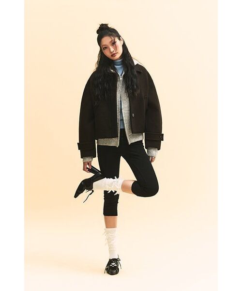 MUSINSA STANDARD WOMAN（ムシンサスタンダードウーマン）の「ウィメンズリブスリムタートルネックニット[スカイブルー]（ニット/セーター・レディース・その他・SMALL/MEDIUM/LARGE/X-SMALL）」の6枚目の写真