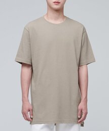 レイヤードクルーネックTシャツ_ロング丈 [ダスティベージュ]