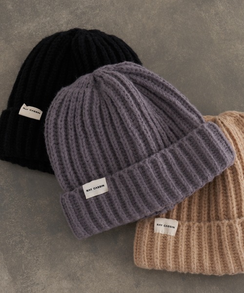RAY CASSIN（レイカズン）の「リブニット帽（ニットキャップ/ビーニー・レディース・グレー/ブラック/ベージュ・FREE）」の4枚目の写真