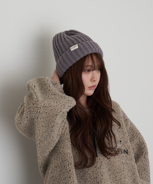 RAY CASSIN（レイカズン）の「リブニット帽（ニットキャップ/ビーニー・レディース・グレー/ブラック/ベージュ・FREE）」の14枚目の写真