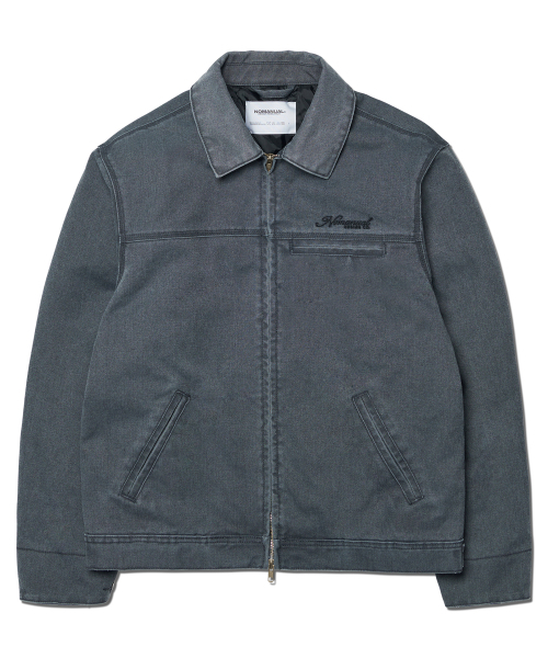 WASHED WORK JACKET - WASHED CHARCOAL