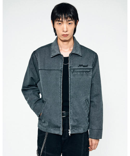 NOMANUAL（NOMANUAL）の「WASHED WORK JACKET - WASHED CHARCOAL（ミリタリージャケット・レディース・その他・MEDIUM/LARGE/X-LARGE）」の3枚目の写真