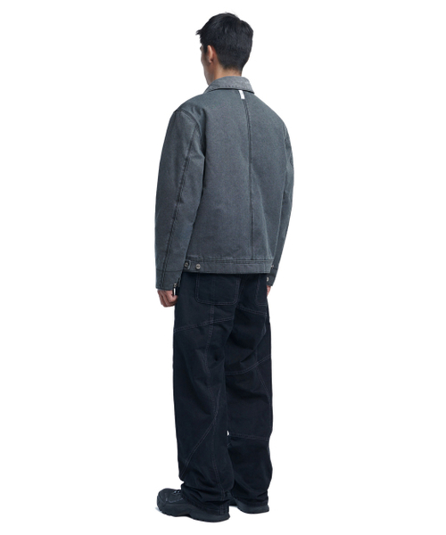 NOMANUAL（NOMANUAL）の「WASHED WORK JACKET - WASHED CHARCOAL（ミリタリージャケット・レディース・その他・MEDIUM/LARGE/X-LARGE）」の5枚目の写真