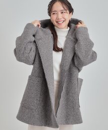 SHOO・LA・RUE | 【あったか】ボリュームフードが小顔効果 スライバーフーディーコート(その他アウター)