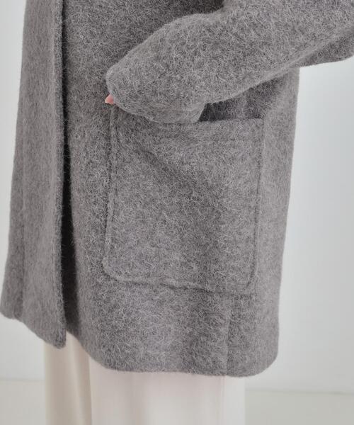 SHOO・LA・RUE（シューラルー）の「【あったか】ボリュームフードが小顔効果 スライバーフーディーコート（その他アウター・レディース・チャコールグレー/アイボリー・01/02/03/04）」の18枚目の写真