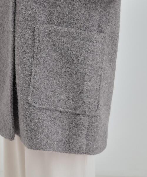 SHOO・LA・RUE（シューラルー）の「【あったか】ボリュームフードが小顔効果 スライバーフーディーコート（その他アウター・レディース・チャコールグレー/アイボリー・01/02/03/04）」の19枚目の写真