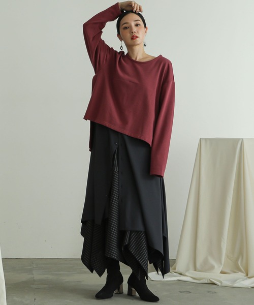 n'OrLABEL(ノアールレーベル)の「『アシンメトリックパッチフレアスカート』(スカート・レディース・ブラック/グレー・FREE)」の21枚目の写真