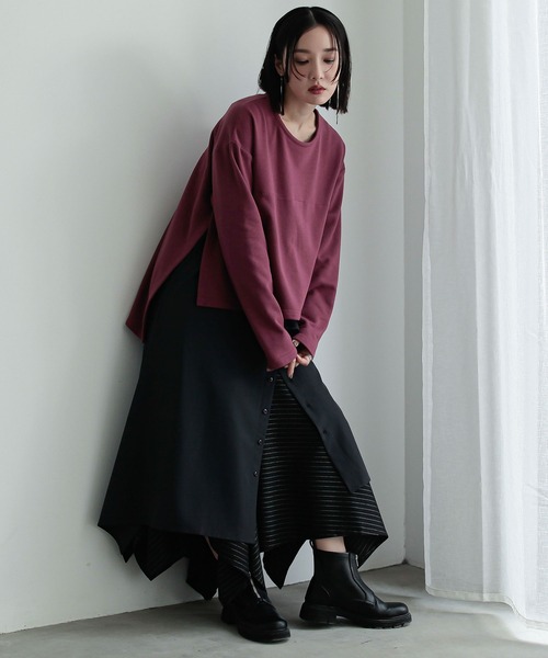 n'OrLABEL(ノアールレーベル)の「『アシンメトリックパッチフレアスカート』(スカート・レディース・ブラック/グレー・FREE)」の18枚目の写真