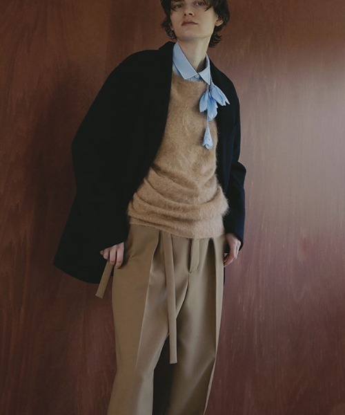 ETRE TOKYO(エトレトウキョウ)の「SANTEデザインベルトダブルフェイスパンツ(その他パンツ・レディース・オフホワイト/ネイビー/キャメル・S/M)」の6枚目の写真