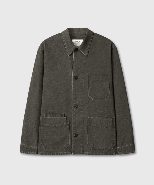 DIVEIN（ダイブイン）の「OLD COTTON CHORE JACKET (KHAKI BROWN)（その他アウター・メンズ・その他・1/2）」の3枚目の写真